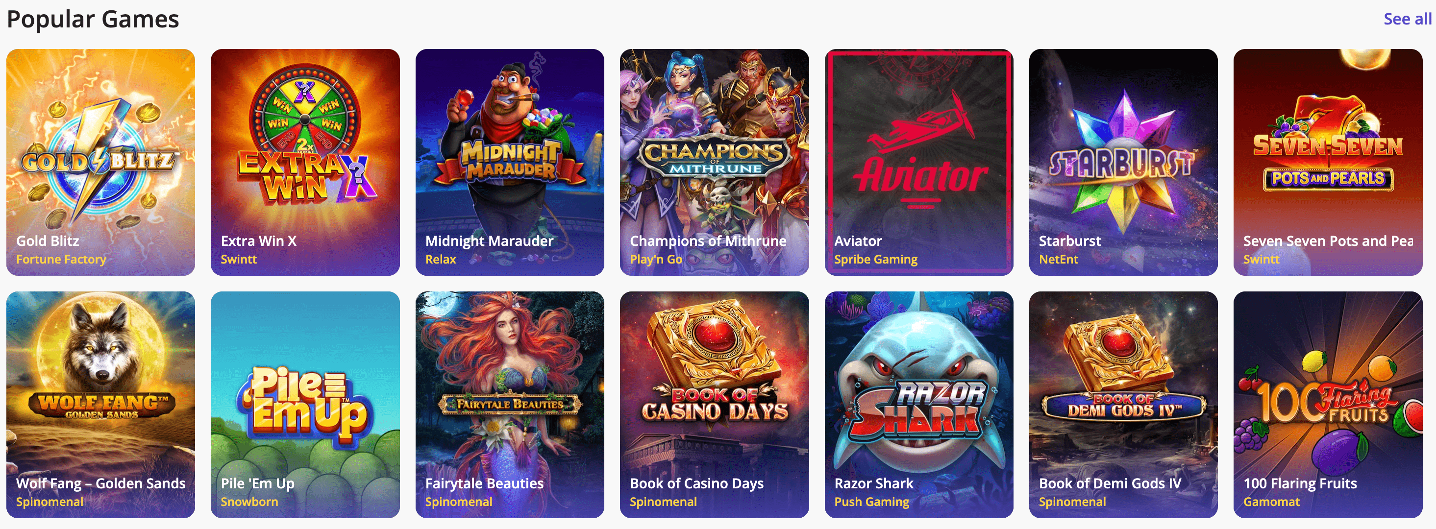 CasinoDays Games