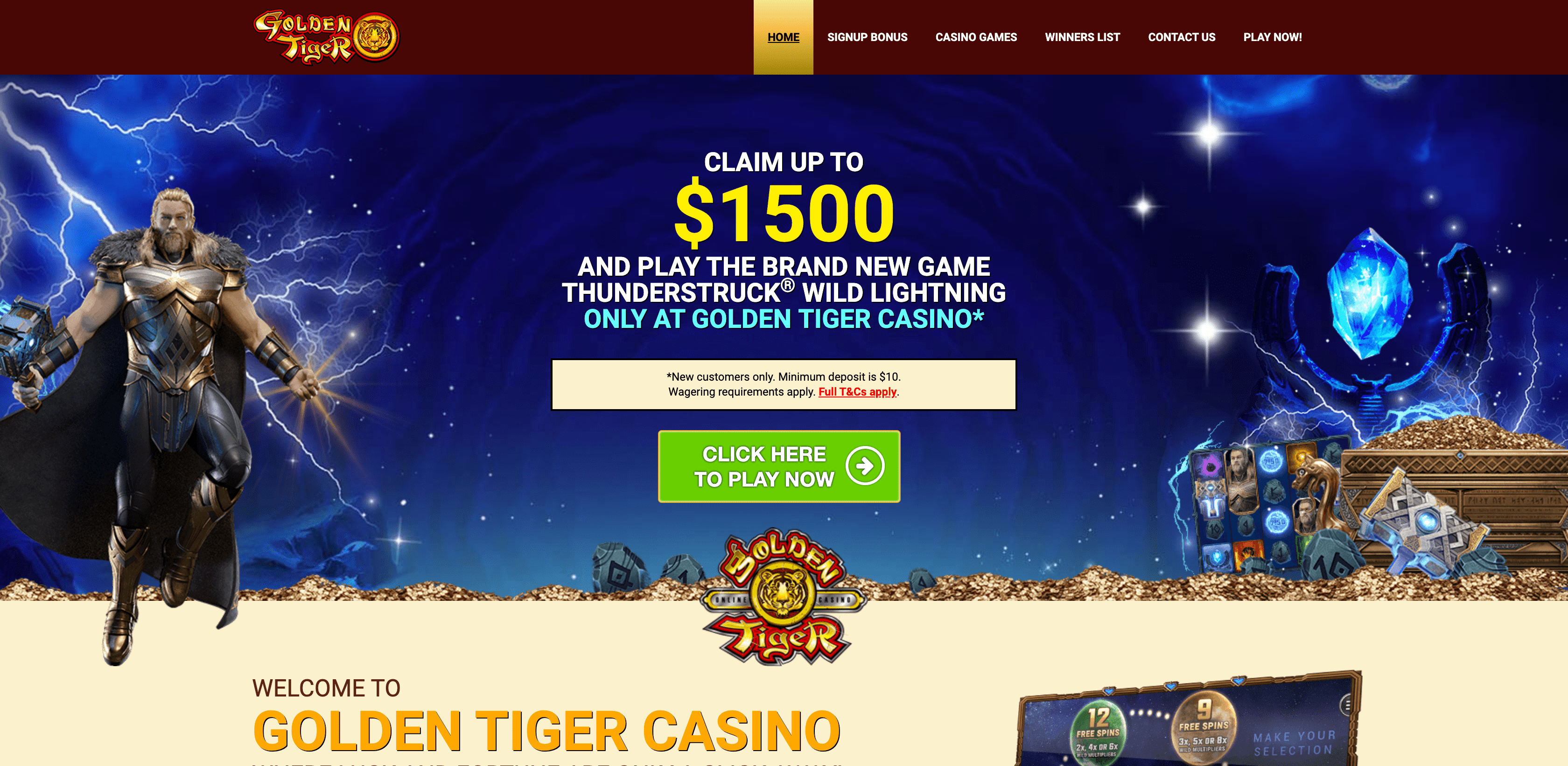 Golden Tiger Homepage