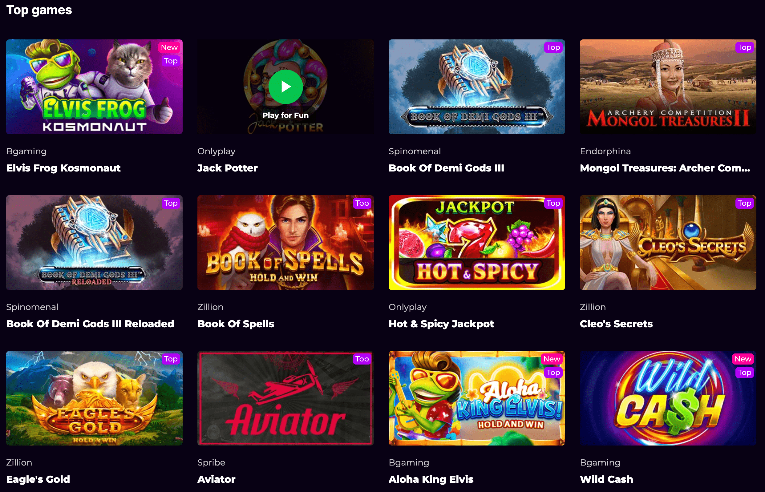 KosmonautCasino Games