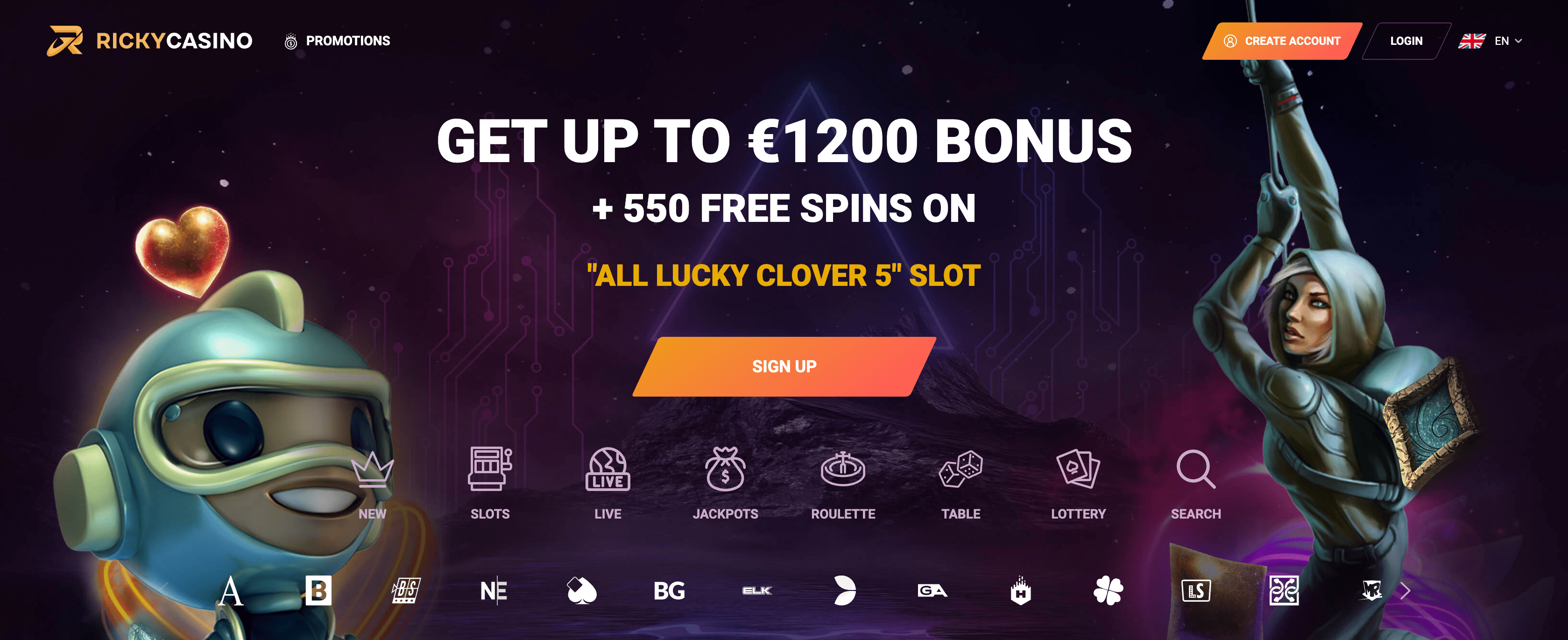 RickyCasino Main Page