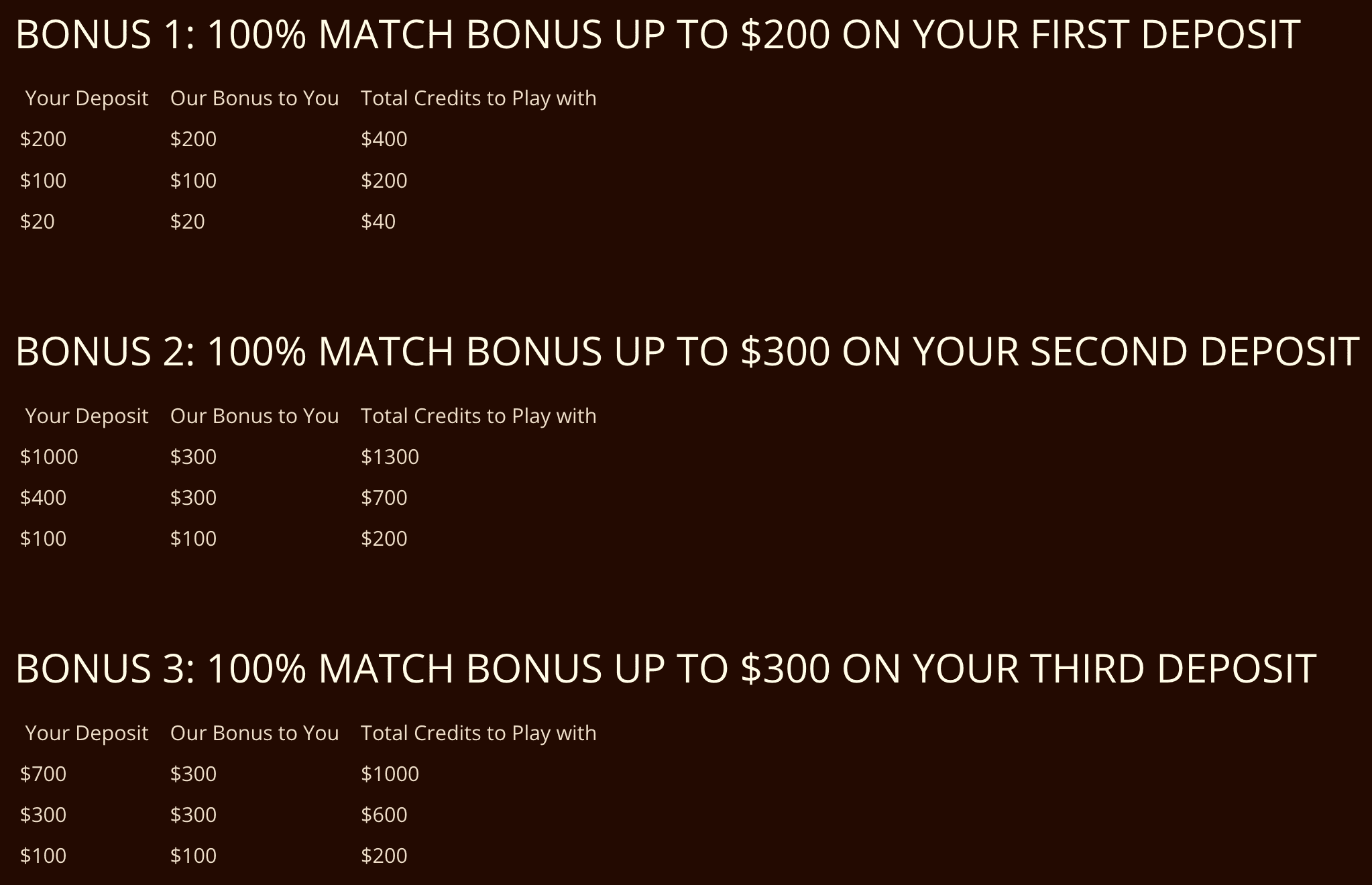 River Belle Bonuses