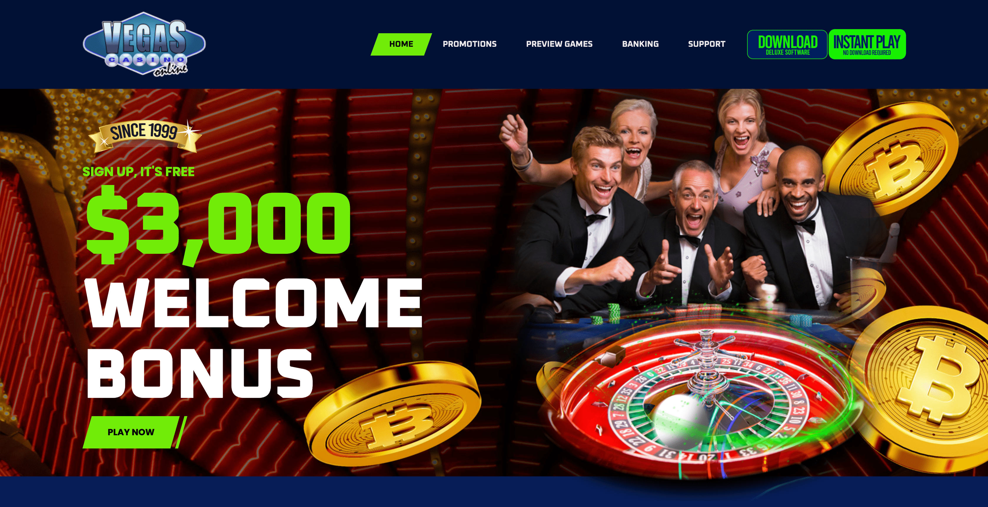 Vegas Casino main page