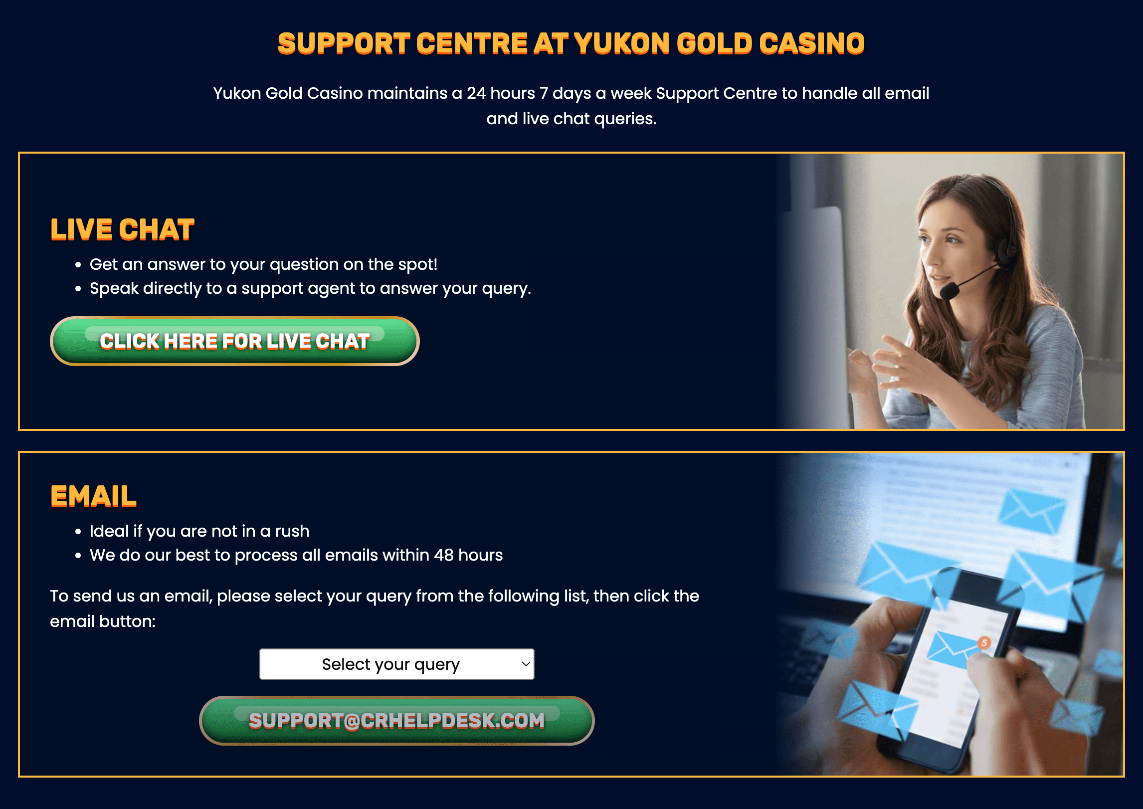 Yukon Gold Support