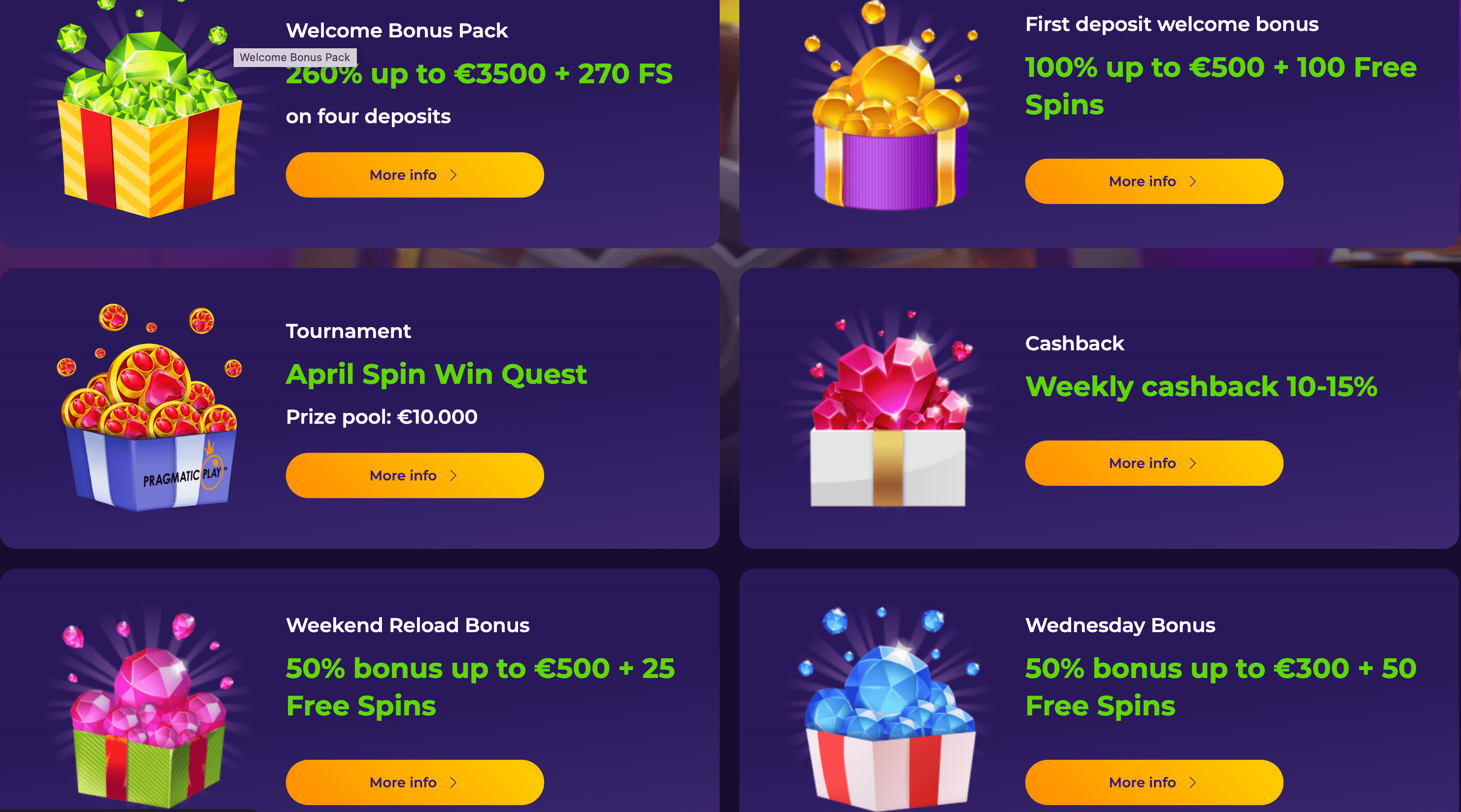 iWild Bonuses